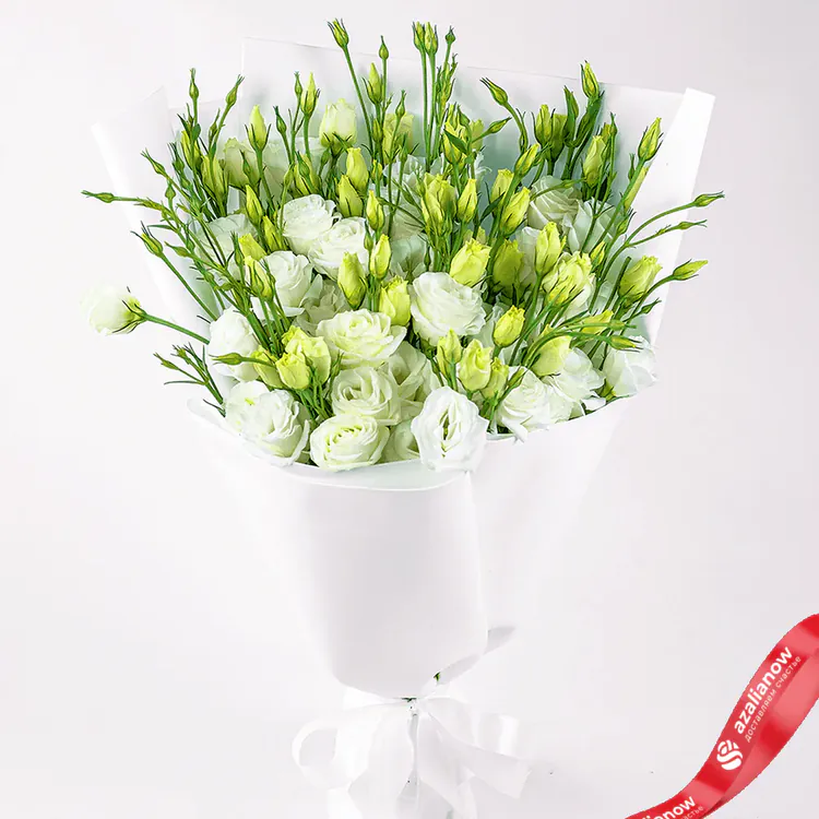 Фото 1: Букет из 21 белого лизиантуса «Ангел». Сервис доставки цветов AzaliaNow