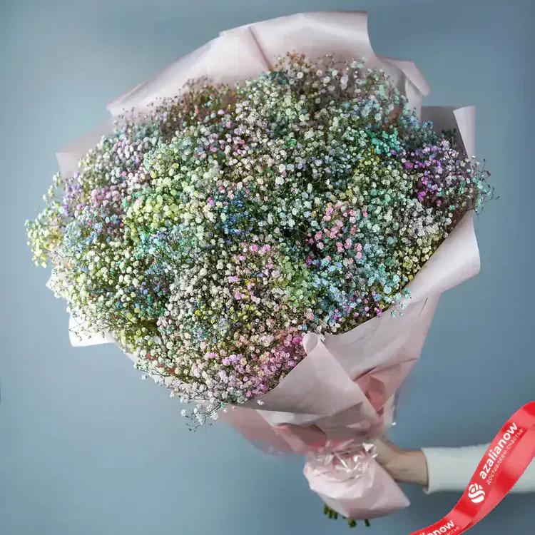 Фото 6: Букет из 15 радужных гипсофил «Моя вселенная». Сервис доставки цветов AzaliaNow