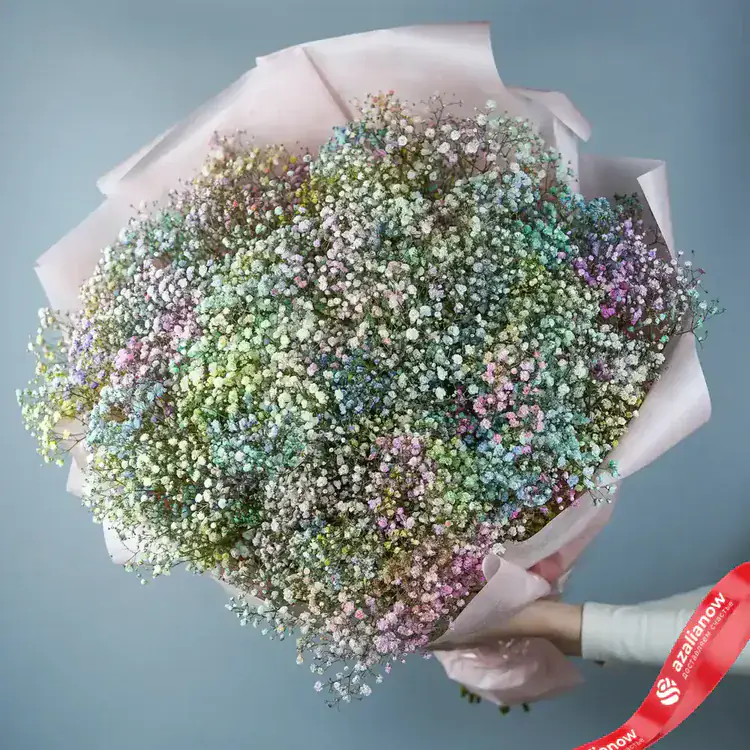 Фото 4: Букет из 15 радужных гипсофил «Моя вселенная». Сервис доставки цветов AzaliaNow
