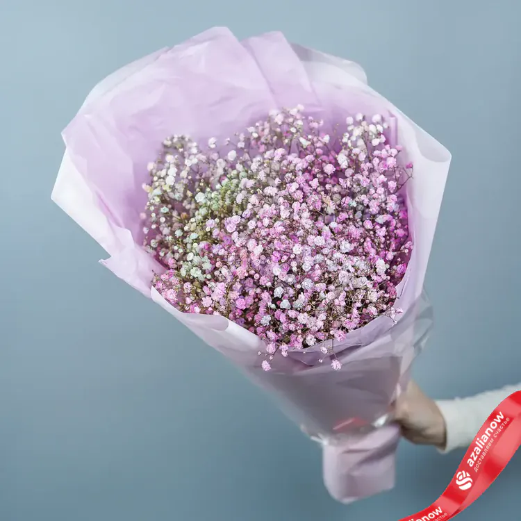Фото 7: Букет из радужных гипсофил «Розовое сердце». Сервис доставки цветов AzaliaNow