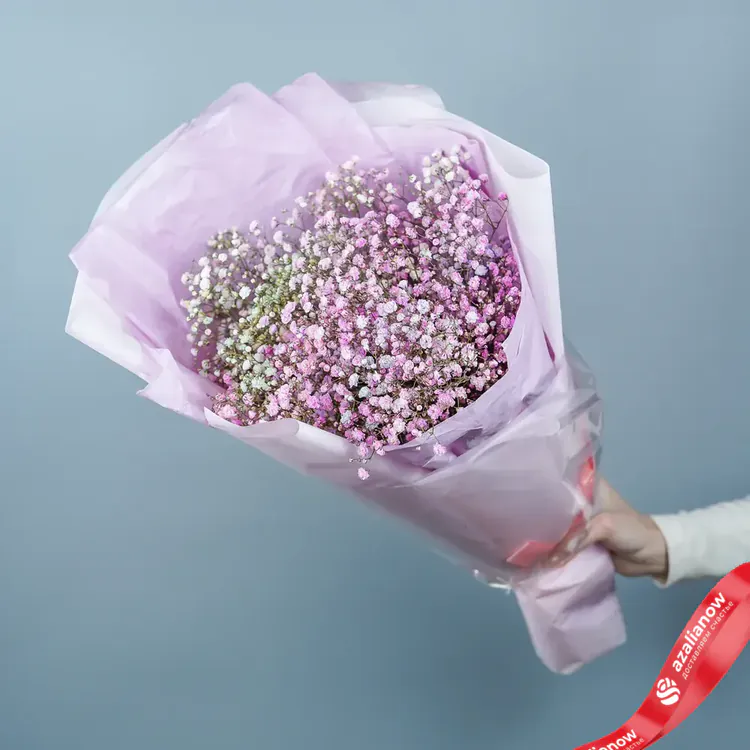 Фото 6: Букет из радужных гипсофил «Розовое сердце». Сервис доставки цветов AzaliaNow