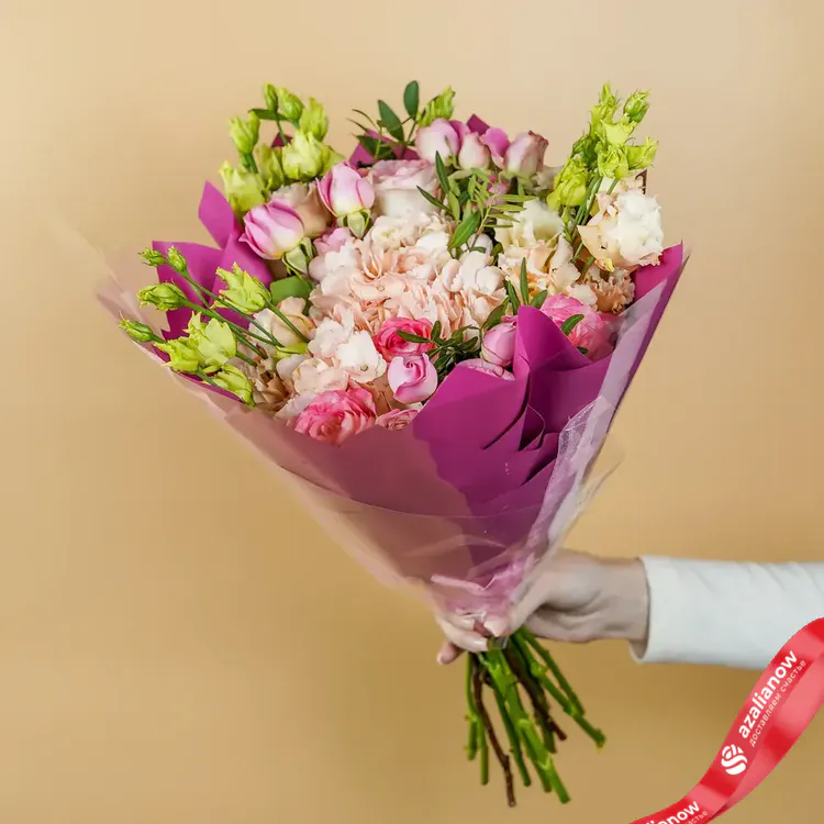 Фото 8: Букет из роз, лизиантусов и гортензии «Эйфория». Сервис доставки цветов AzaliaNow