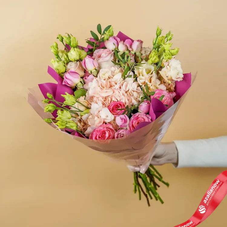 Фото 7: Букет из роз, лизиантусов и гортензии «Эйфория». Сервис доставки цветов AzaliaNow
