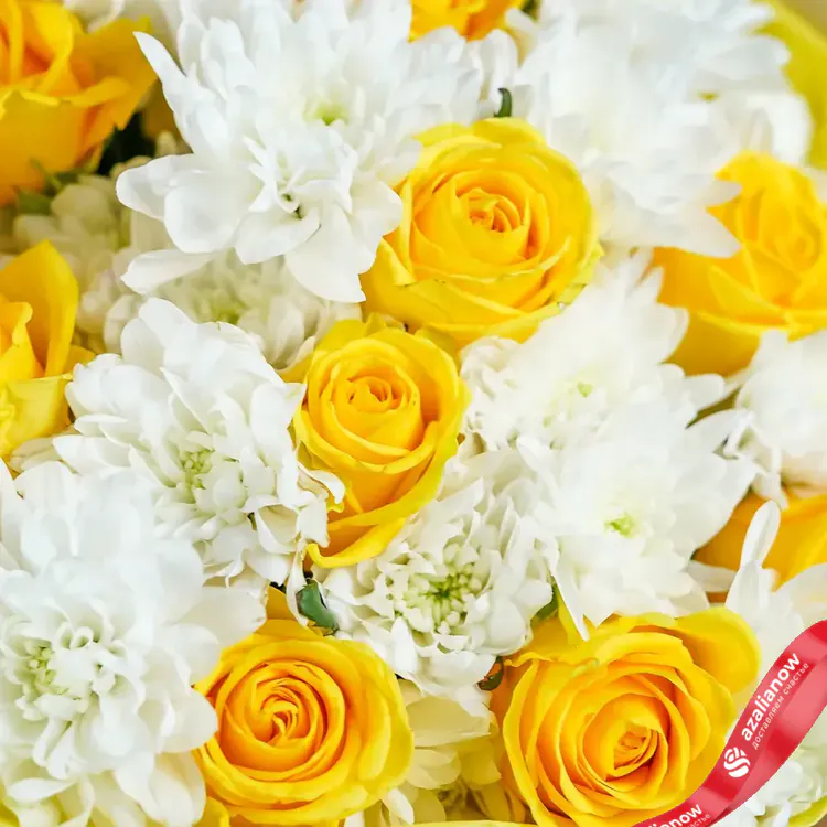 Фото 6: Букет из желтых роз и белых хризантем «Солнечные блики». Сервис доставки цветов AzaliaNow
