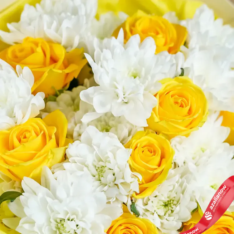 Фото 8: Букет из желтых роз и белых хризантем «Солнечные блики». Сервис доставки цветов AzaliaNow