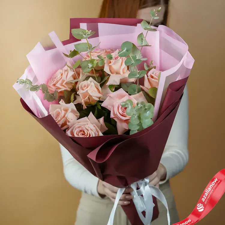 Фото 4: Букет из 9 розовых роз «Париж». Сервис доставки цветов AzaliaNow