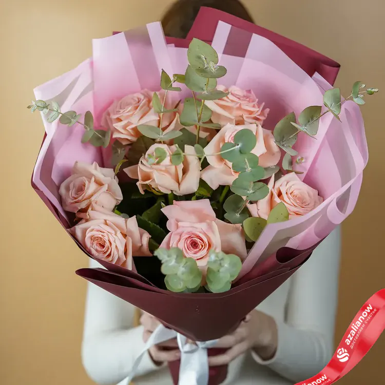 Фото 7: Букет из 9 розовых роз «Париж». Сервис доставки цветов AzaliaNow