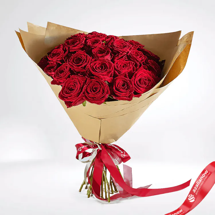 Фото 1: Акция! 29 красных роз Наоми, 50 см, Россия. Сервис доставки цветов AzaliaNow