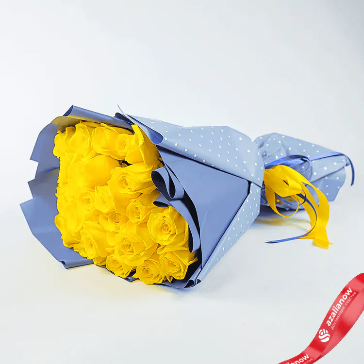 Фото 2: Букет из 25 желтых роз «Моя золотая». Сервис доставки цветов AzaliaNow