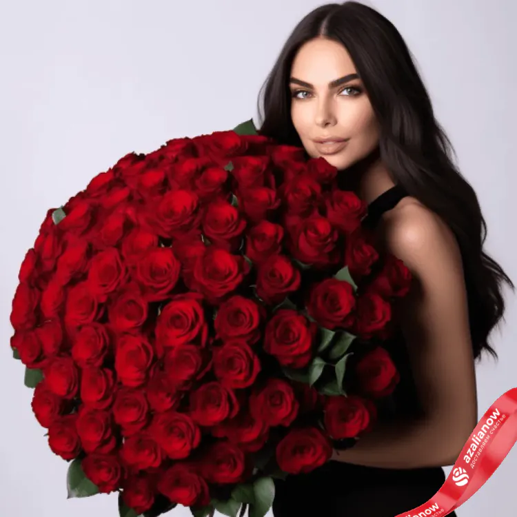 Фото 1: 151 красная роза. Сервис доставки цветов AzaliaNow