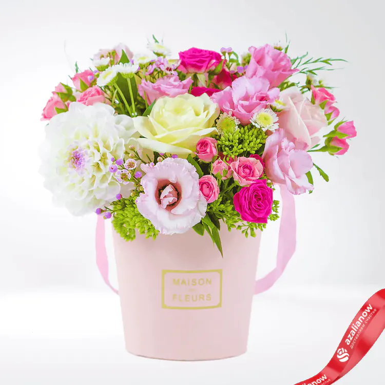 Фото 3: Букет из роз, лизиантусов, хризантем «Знак внимания». Сервис доставки цветов AzaliaNow
