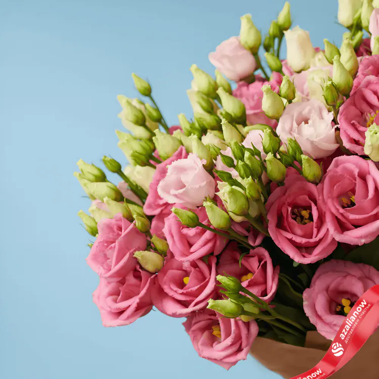 Фото 3: Акция! Букет из 5 розовых лизиантусов в крафте. Сервис доставки цветов AzaliaNow