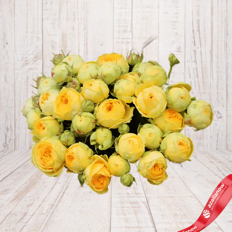 Фото 1: Букет из желтых 9 роз Лемон Айс. Сервис доставки цветов AzaliaNow