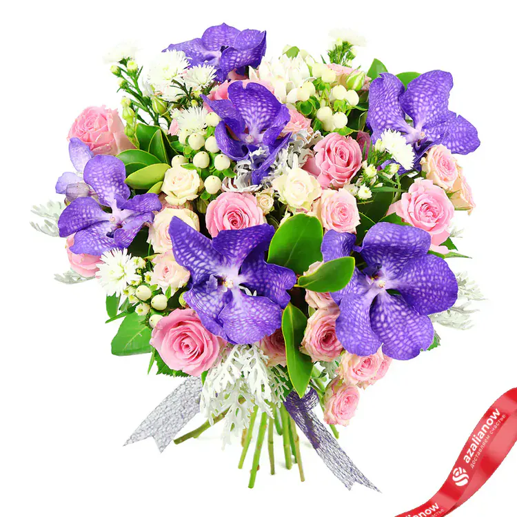 Фото 3: Букет из орхидей, роз и хризантем «Дарина». Сервис доставки цветов AzaliaNow