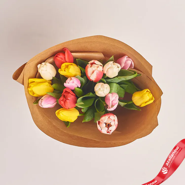 Фото 2: Букет из 15 тюльпанов микс «Коллеге». Сервис доставки цветов AzaliaNow