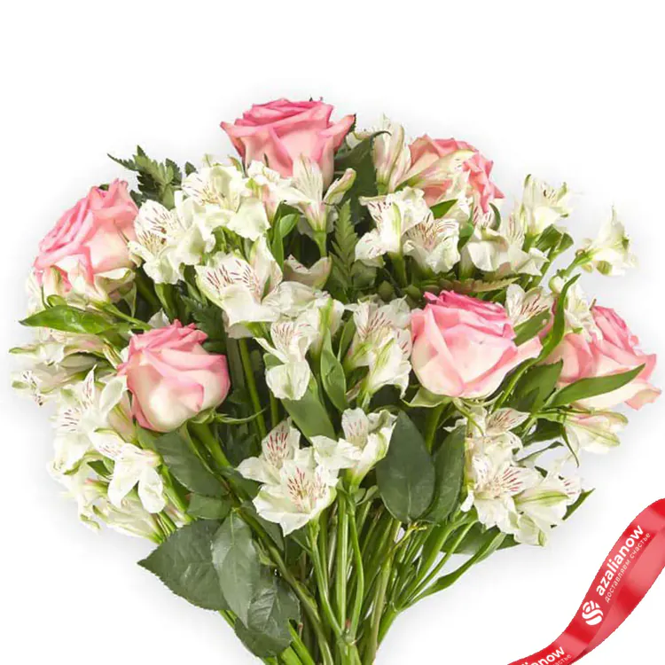 Фото 3: Букет из роз и альстромерий «Екатерина». Сервис доставки цветов AzaliaNow