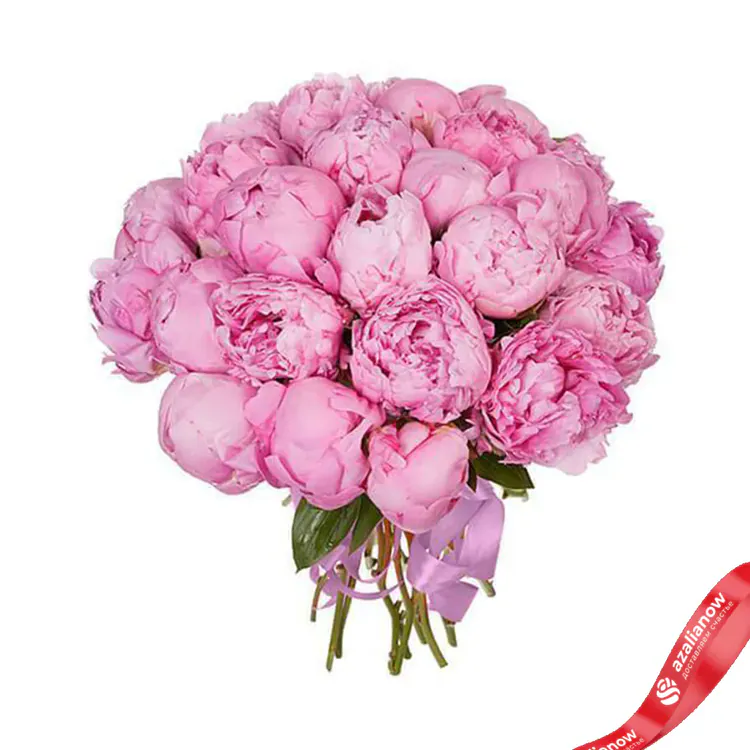 Фото 2: Букет из 21 розового пиона «Земфира». Сервис доставки цветов AzaliaNow
