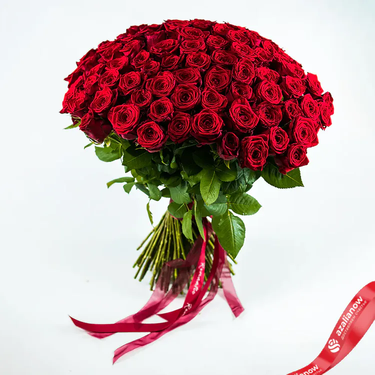 Фото 3: 101 красная роза, 80 см, Эквадор. Сервис доставки цветов AzaliaNow