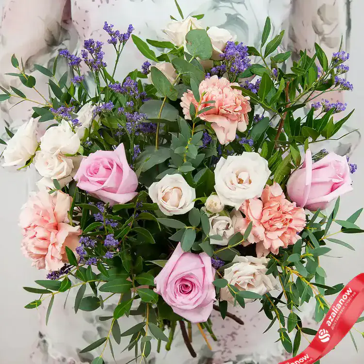 Фото 3: Букет из роз, гвоздик и лимониума «Цветочная фея». Сервис доставки цветов AzaliaNow