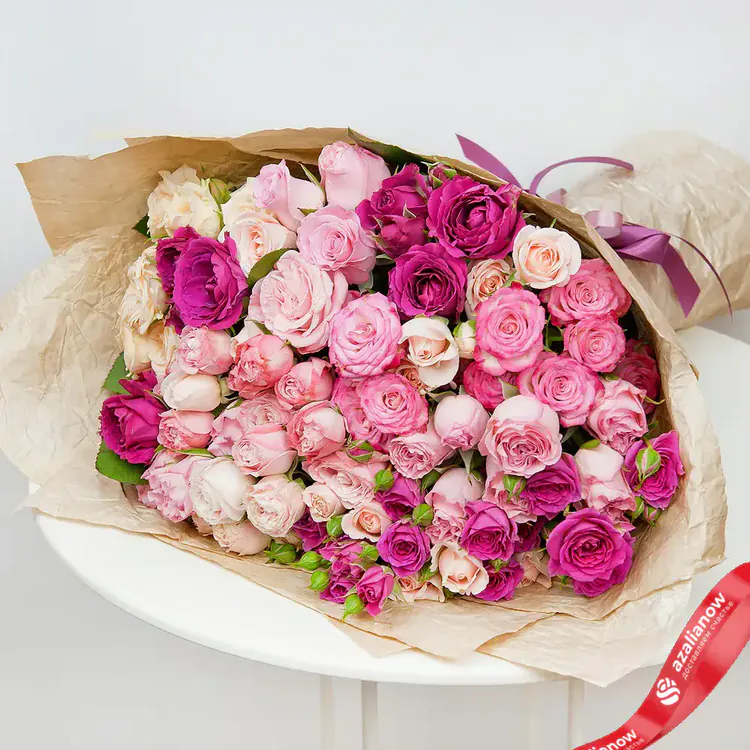 Фото 3: Букет из 19 кустовых роз микс «Из моего сердца». Сервис доставки цветов AzaliaNow