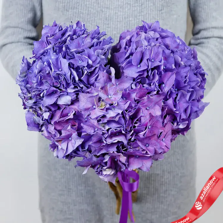 Фото 3: Букет из 3 фиолетовых гортензий «Оттенки гортензии». Сервис доставки цветов AzaliaNow