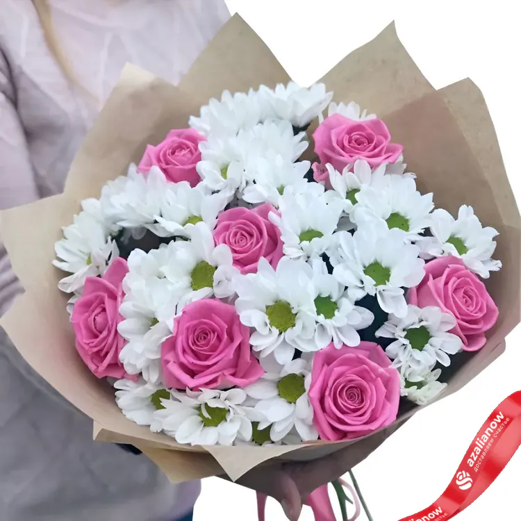 Фото 1: Розы в белом. Сервис доставки цветов AzaliaNow