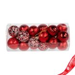 Маленькое фото 1: Набор шаров 16шт. (пластик), D4см, красный