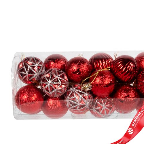 Фото 2: Набор шаров 16шт. (пластик), D4см, красный