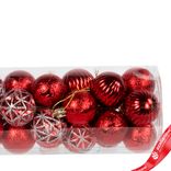 Маленькое фото 3: Набор шаров 16шт. (пластик), D4см, красный