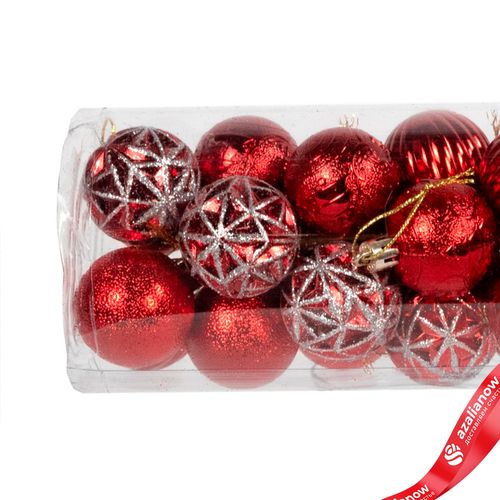 Фото 4: Набор шаров 16шт. (пластик), D4см, красный