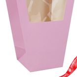 Маленькое фото 5: Пакет подарочный с прозрачной вставкой (бумага), 20x10x26см, сиреневый