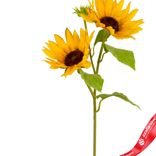 Маленькое фото 2: Подсолнух искусственный (пластик), 50см, желтый