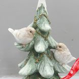 Маленькое фото 4: Сувенир «Елочка с птичками» (полирезин), H16x11х10,5см, зеленый