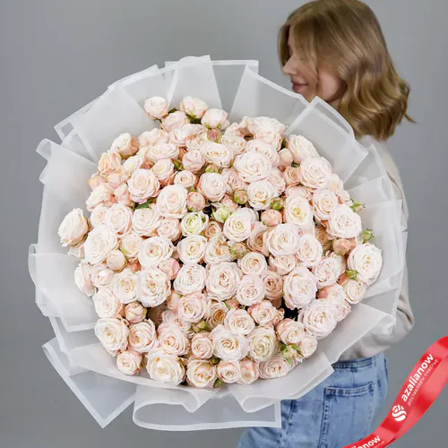 Фото 5: Акция! Огромный букет из кустовых светло-бежевых роз. Сервис доставки цветов AzaliaNow
