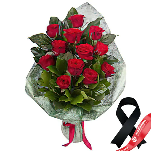 Фото 1: 12 красных роз. Сервис доставки цветов AzaliaNow
