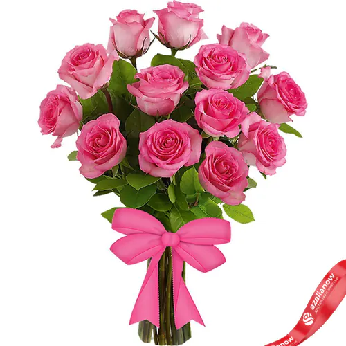 Фото 1: 13 розовых роз 60 см, Россия (чаще покупают). Сервис доставки цветов AzaliaNow