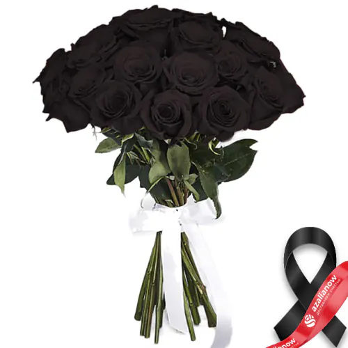 Фото 1: 20 черных роз. Сервис доставки цветов AzaliaNow