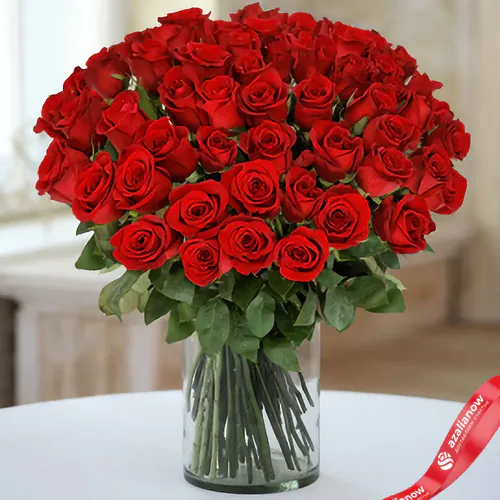 Фото 1: 51 роскошная красная роза 70 см, Россия. Сервис доставки цветов AzaliaNow