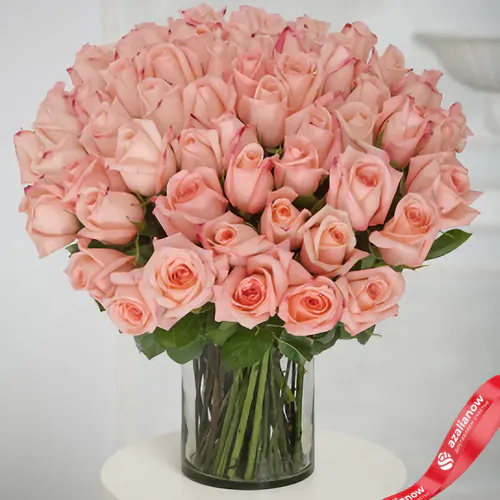 Фото 1: 75 розовых роз высшего сорта. Сервис доставки цветов AzaliaNow