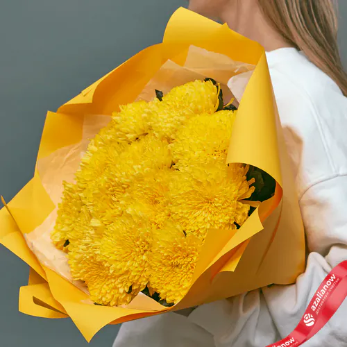 Фото 2: Букет из 15 желтых хризантем «Все для тебя». Сервис доставки цветов AzaliaNow