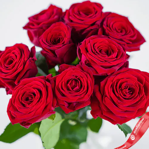 Фото 1: 9 красных роз 50 см, Россия. Сервис доставки цветов AzaliaNow