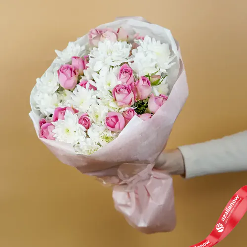 Фото 4: Букет из хризантем и роз «Мысли о тебе». Сервис доставки цветов AzaliaNow