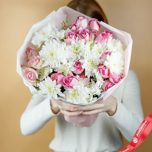 Фото 5: Букет из хризантем и роз «Мысли о тебе». Сервис доставки цветов AzaliaNow