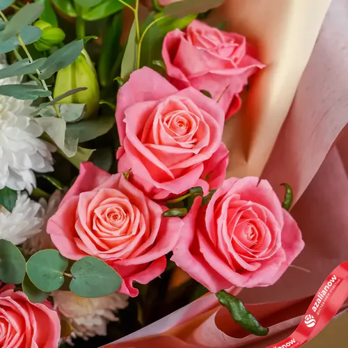 Фото 5: Букет из роз, хризантем и лилии «Каприз». Сервис доставки цветов AzaliaNow