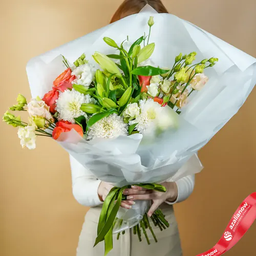 Фото 2: Букет из роз, лизиантусов, хризантем и лилий «Роскошь». Сервис доставки цветов AzaliaNow
