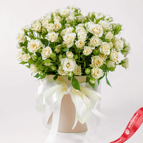 Фото 2: Букет из 19 белых роз в коробке «История любви». Сервис доставки цветов AzaliaNow