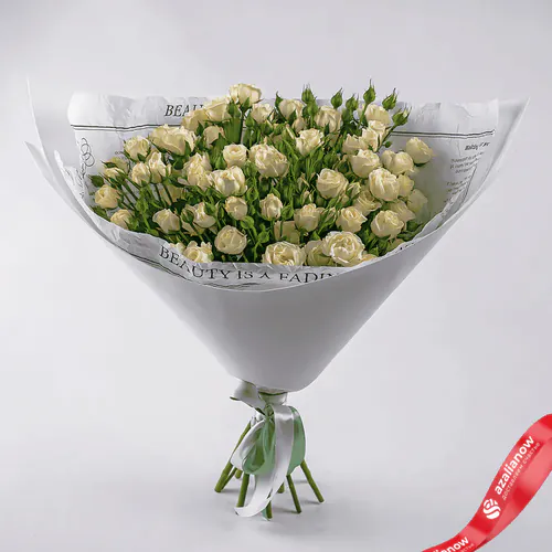 Фото 1: Акция! Букет из 19 кустовых белых роз «Скучаю по тебе». Сервис доставки цветов AzaliaNow