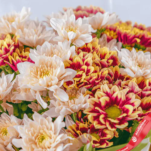 Фото 2: Букет из белых и розово-желтых хризантем «Моя хризантема». Сервис доставки цветов AzaliaNow