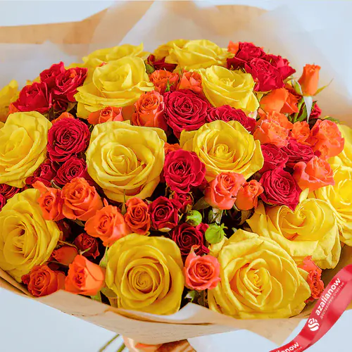 Фото 2: Букет разноцветных роз «Счастье в глазах». Сервис доставки цветов AzaliaNow