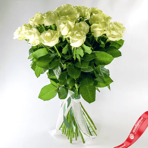 Фото 1: Букет из 25 белых роз «Спокойствие». Сервис доставки цветов AzaliaNow